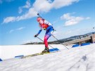 Slovenská biatlonistka Anastasia Kuzminová bhem stíhacího závodu v Oslu