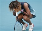Svtová jednika Naomi Ósakaová smutní po vyazení ve tetím kole na turnaji v...