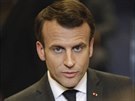 Francouzský prezident Emmanuel Macron hovoí na summitu EU v Bruselu. (22....
