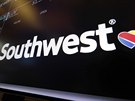 Logo spolenosti Southwest Airlines na letiti Victorville v Kalifornii (26....