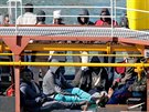 Migranti na palub nákladní lodi El Hiblu 1. (28. bezna 2019)