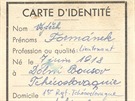 Francouzský doklad totonosti Vojtcha Formánka, 1939.