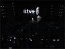 Oprah Winfreyová pi pedstavování nové platformy Apple TV+, 25. 3. 2019