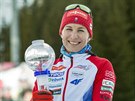 S MALÝM GLÓBEM. Anastázia Kuzminová slaví triumf v hodnocení sprintu Svtového...