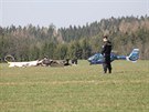 Havárie vrtulníku u Slavoova na Náchodsku (22. 3. 2019)