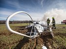 Havárie vrtulníku u Slavoova na Náchodsku (22. 3. 2019)