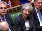 Britská premiérka Theresa Mayová v parlamentu. (28. bezna 2019)