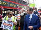 Protest píznivc brexitu v Londýn se zúastnil i europoslanec a pedsedy...