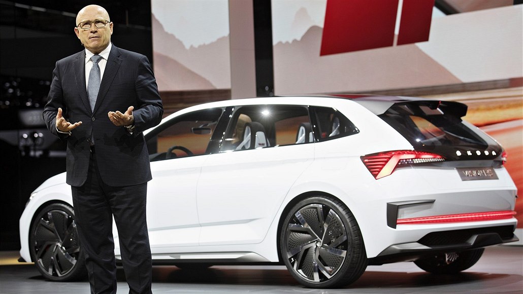 Mezinárodní autosalon v Pa�í�i, 2. �íjna 2018. P�edseda p�edstavenstva �koda...