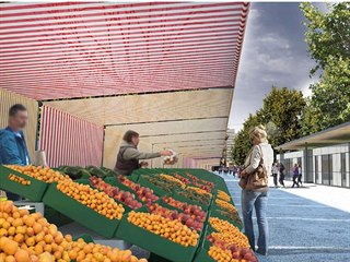 Proměna zlínského tržiště by měla začít v březnu 2020. Zastřešení mělo původně...