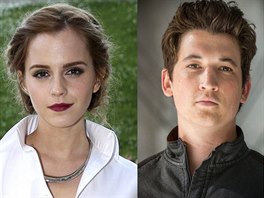 Emma Watsonová a Miles Teller (2015)