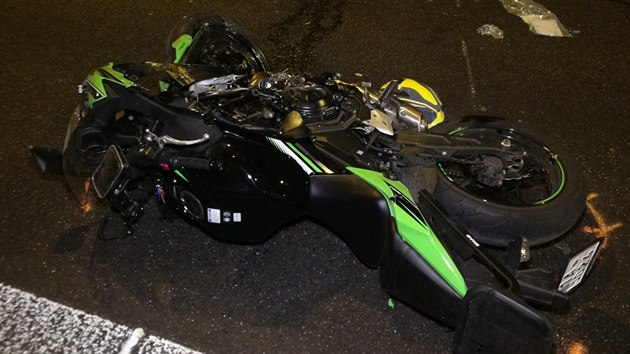 Nehoda motorke v tunelu Mrzovka (24. 3. 2019)
