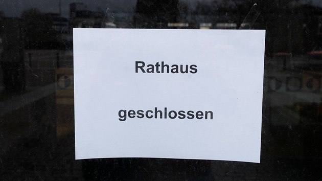 Evakuovna musela bt i radnice v Kaiserslauternu v Porn-Falci (26. 3. 2019).