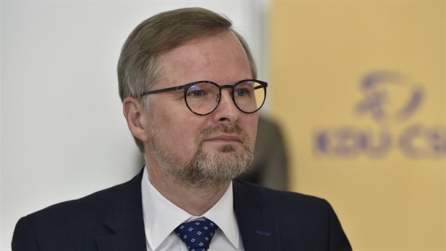 Pedseda ODS Petr Fiala se zastnil 29. bezna 2019 volebnho sjezdu KDU-SL v Brn.
