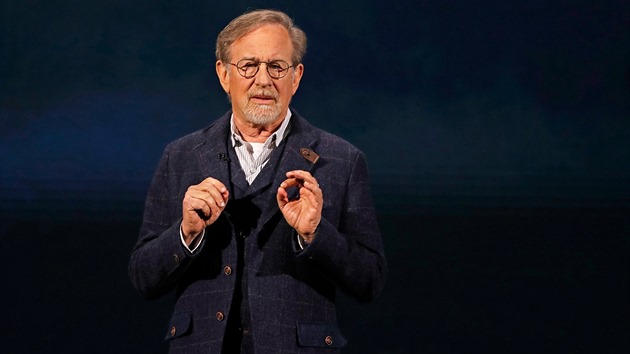 Steven Spielberg na pedstaven nov platformy Apple TV+, 25. 3. 2019