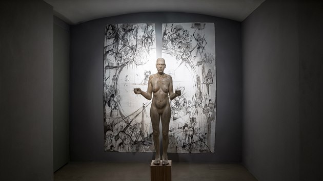 Z tvorby malíře Josefa Zlamala, spolupracuje se sochařem Richardem Štiplem.