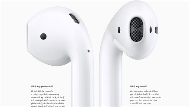 Druh generace sluchtek Apple AirPods.