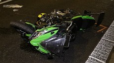 Nehoda motorkáe v tunelu Mrázovka (24. 3. 2019)