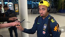 Brazilská fotbalová reprezentace přiletěla do Prahy