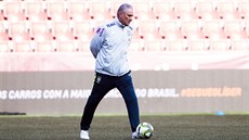 Trenér brazilských fotbalist Tite ped pátelským utkáním s eskou republikou.