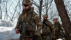 Ukrajintí vojáci na východ Ukrajiny (24. února 2019)