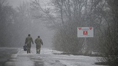 Ukrajintí vojáci na východ Ukrajiny (25. února 2019)