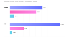 K heterosexualit se pihlásila mén ne polovina amerických konzumentek porna....