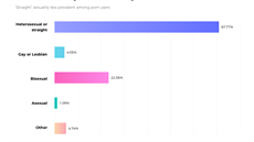 Takto vypadá rozloení amerických konzument porna podle sexuální identity.