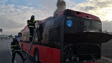 Poár zastavil autobus u Litvínovic ped eskými Budjovicemi.