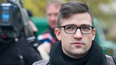 Lídr rakouského Identitárního hnutí Martin Sellner (5. listopadu 2016)