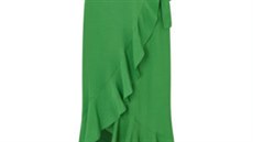 Zelená zavinovací sukn s volánky, F&F, 499 K