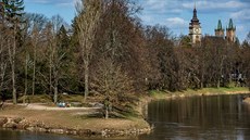 Soutok Labe a Orlice v Hradci Králové (20.3.2019).