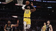 LeBron James (uprosted) z LA Lakers smeuje do koe Washingtonu, sledují ho...