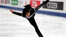 Americký krasobrusla Nathan Chen na MS v Japonsku.