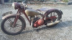 Ukradený motocykl znaky JAWA 250, rok výroby 1946.