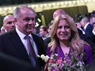 Nov zvolené slovenské prezidentce Zuzan aputové piel pogratulovat souasný...