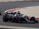 Lewis Hamilton ze stáje Mercedes (vpravo) ujídí pi Velké cen Bahrajnu...