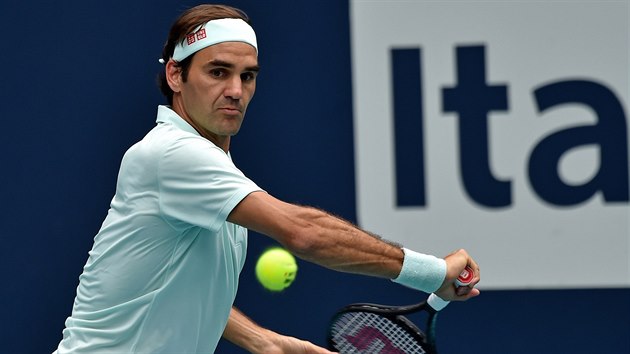 Roger Federer ze vcarska ve finle turnaje v Miami