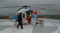 Heliport na stee hlavního pavilonu havlíkobrodské nemocnice u nevyhovuje a...