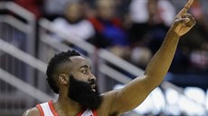 James Harden z Houstonu oslavuje svj ko.