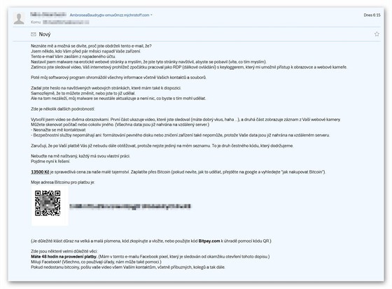 Vydraský e-mail, ped kterým varuje Policie R.