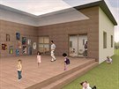 Sou��st� stavby budou dv� velk� m�stnosti, prostor na ��d�n� d�t�, spole�n�...