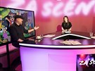 Hosté Vít Nmeek a Bohdan Tma s moderátorkou Monikou Zavelovou v poadu Za...