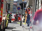 Pi sráce tramvaje s trolejbusem na ulici Kenová v centru Brna se zranilo...