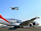 Airbusu A380 spolenosti Emirates v barvách Realu Madrid