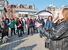 Demonstrace na podporu zachování letního kina v Karlových Varech.