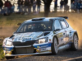 Na trati koda Fabia R5 s posdkou Filip Mare, Jan Hlouek na trati Valask...