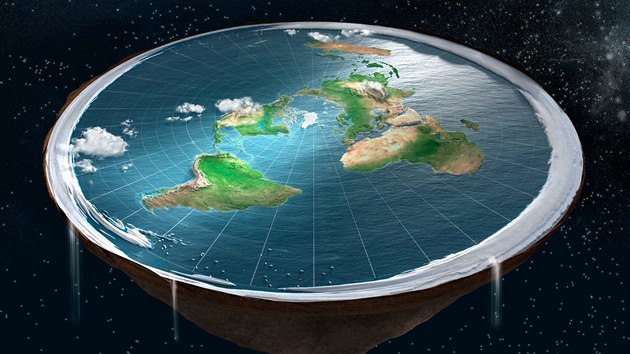 Velká část fanoušků teorie o ploché zemi věří, že právě takto vypadá naše země ve skutečnosti. Okraj země podle nich lemuje neproniknutelná Antarktida.