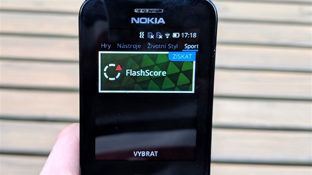 Aplikace FlashScore pro mobiln telefony s KaiOS