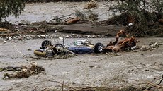 Záplavy na eckém ostrov Kréta v únoru 2017